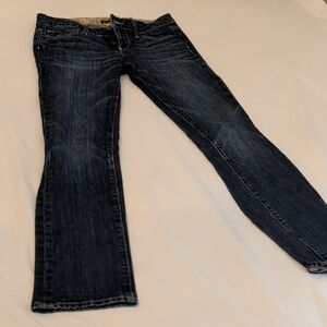 PAIGE Dark Blue Women's Straight Leg Jeans